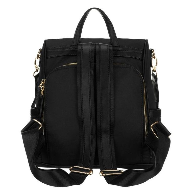 Plecak miejski, czarny, skóra ekologiczna, Peterson