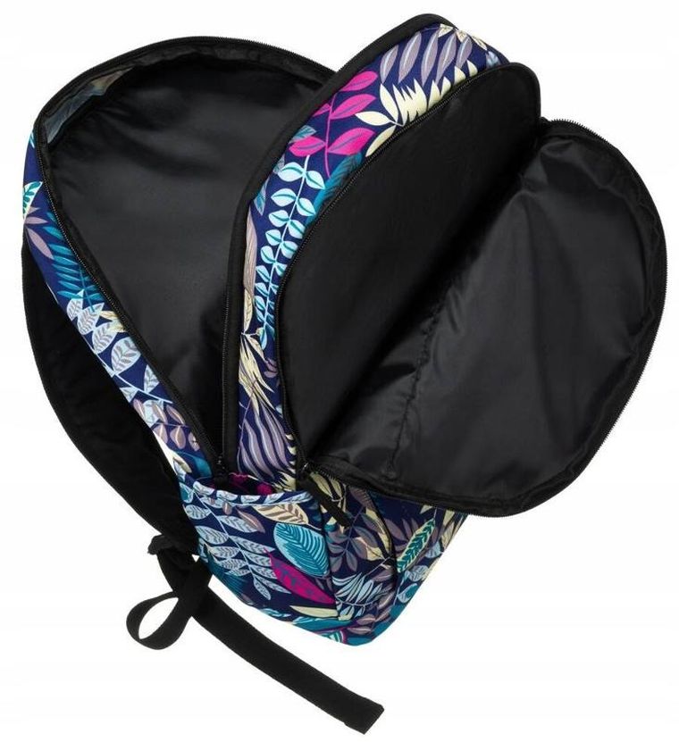 Plecak miejski, niebieski, roślinny wzór, Rovicky