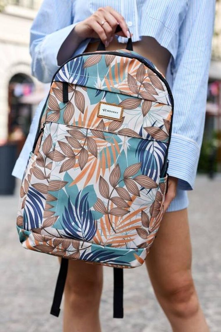Plecak miejski, roślinny wzór, Rovicky