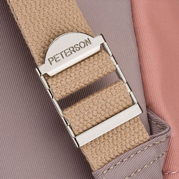 Plecak miejski, różowo-szary, Peterson