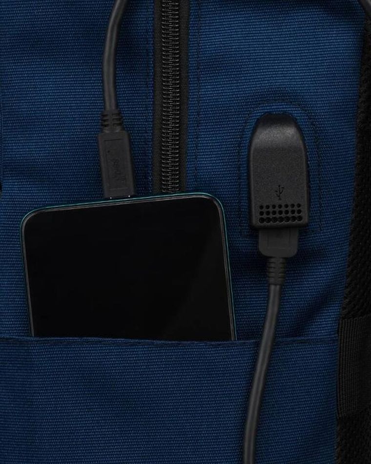 Plecak na laptopa, granatowy, materiałowy, Peterson