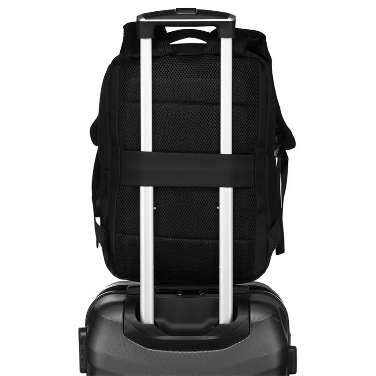 Plecak podróżny, bagaż podręczny do samolotu, czarny, port USB, Peterson