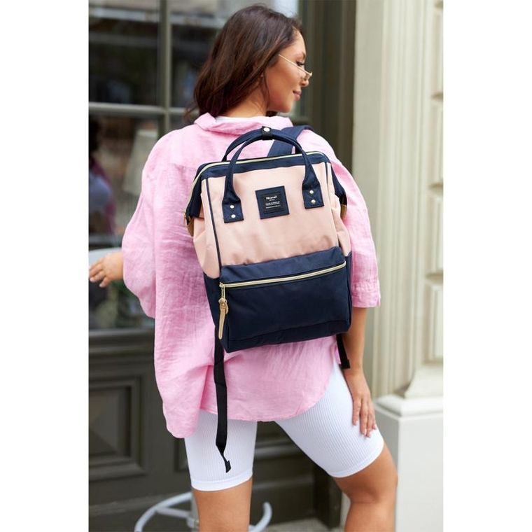 Plecak podróżny na laptopa, bagaż podręczny do samolotu, różowy, Himawari