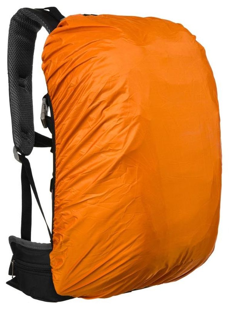 Plecak turystyczny z pokrowcem przeciwdeszczowym, czarny, Peterson