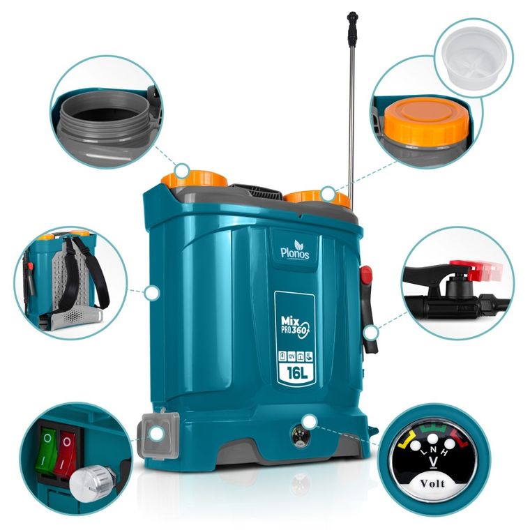 Plonos, opryskiwacz akumulatorowy z mieszalnikiem, PL-604