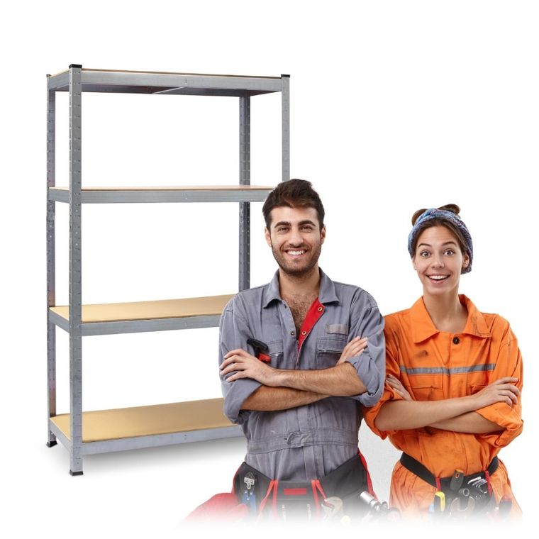 Plonos, regał metalowy, magazynowy, 174-80-40 cm