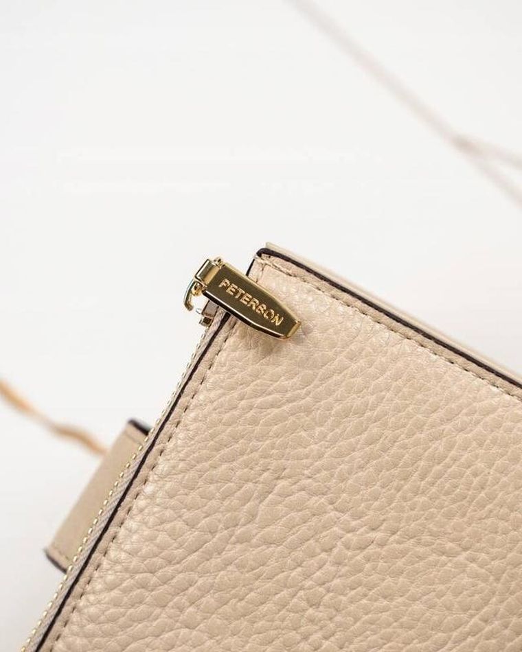 Portfel, beżowy, skóra ekologiczna, Peterson