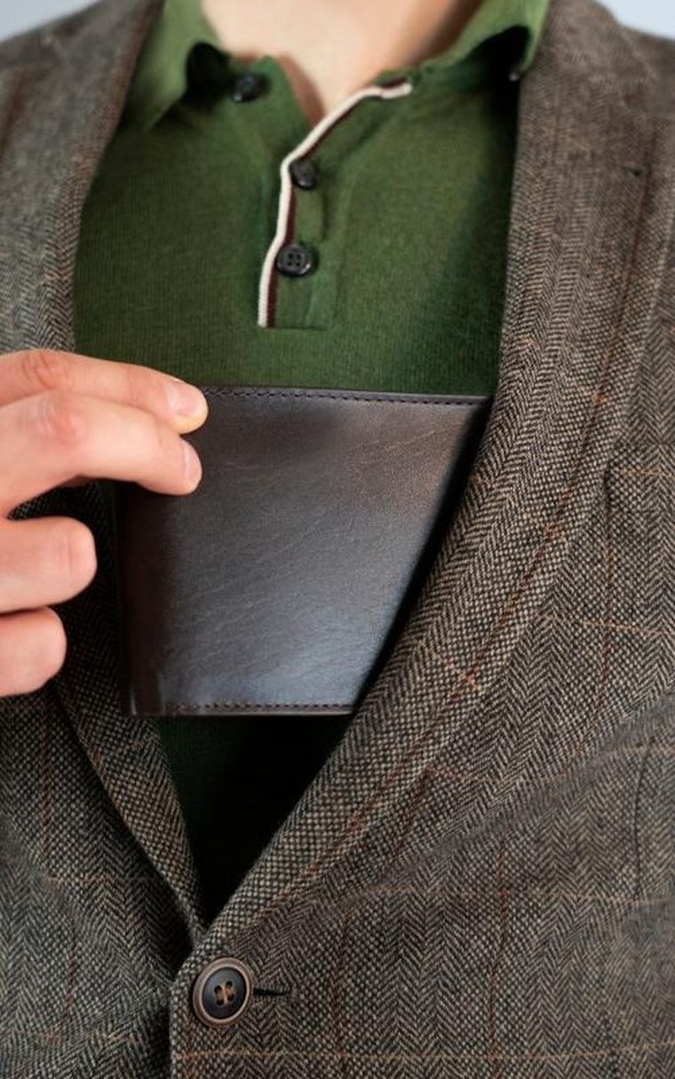 Portfel, brązowy, RFID, Rovicky