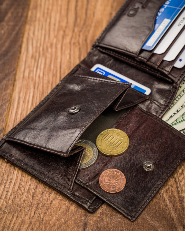 Portfel, brązowy, skórzany, Always Wild