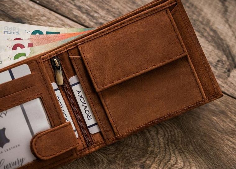 Portfel, brązowy, skórzany, Always Wild