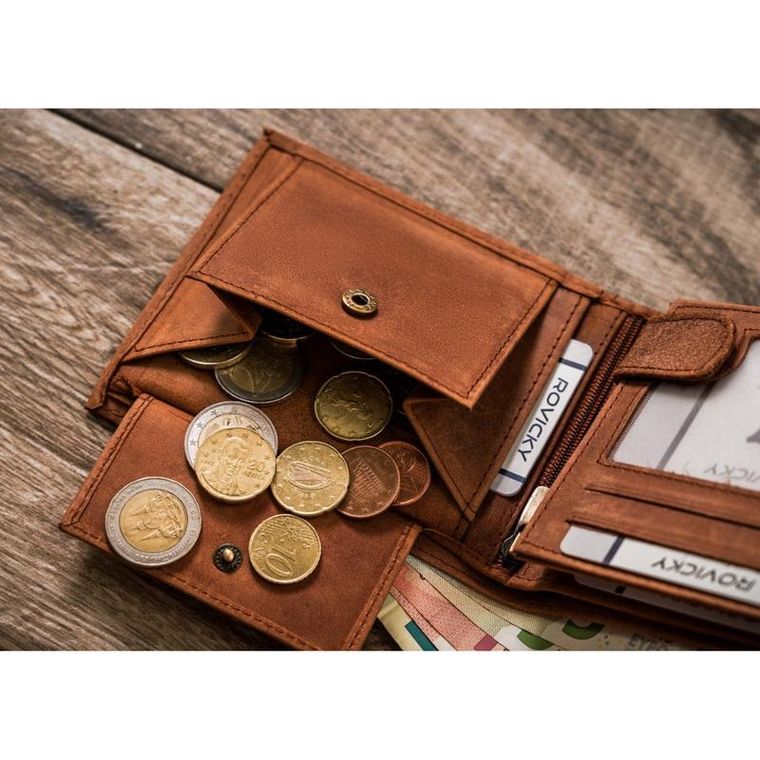 Portfel, brązowy, skórzany, Always Wild