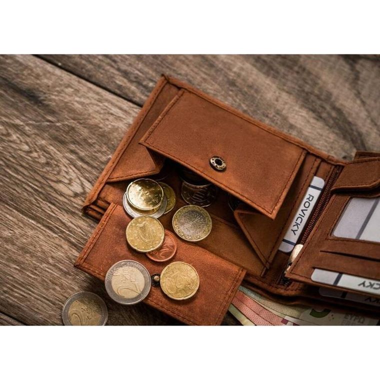 Portfel, brązowy, skórzany, Always Wild