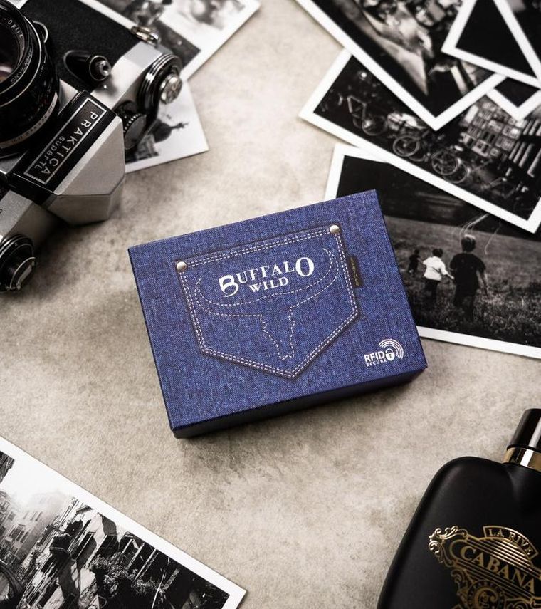 Portfel, brązowy, skórzany, Buffalo Wild