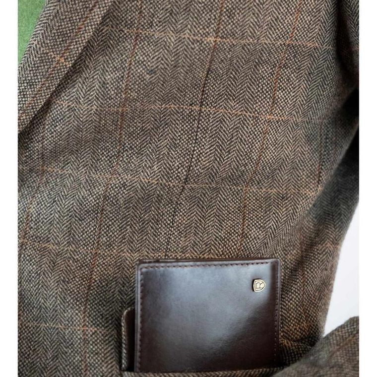 Portfel, brązowy, skórzany, RFID, Rovicky