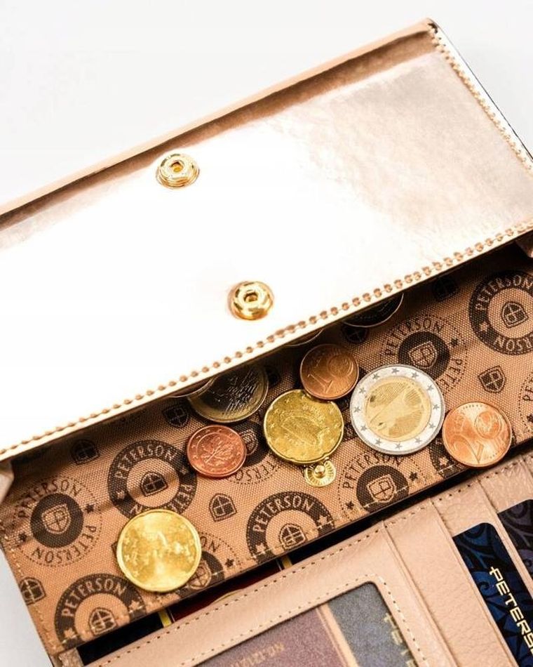 Portfel, czarny, skórzany, Peterson