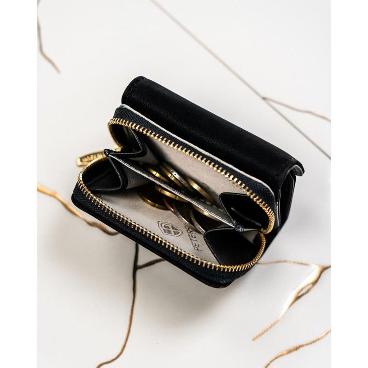 Portfel, czarny, skórzany, Peterson