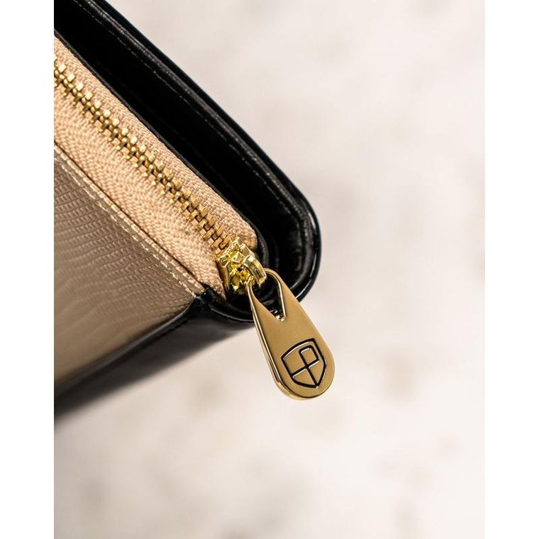 Portfel, czarny, skórzany, Peterson