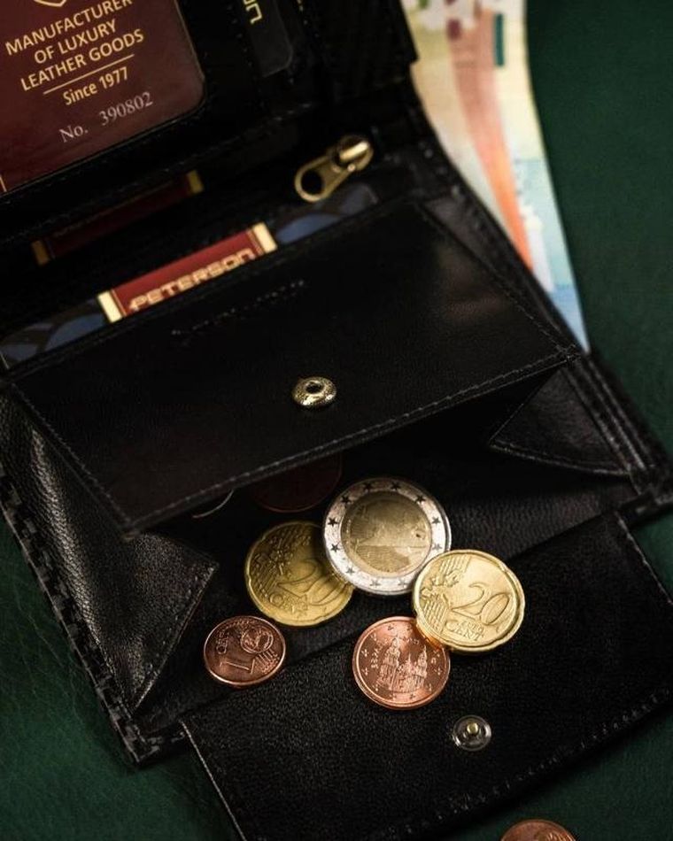 Portfel, czarny, skórzany, RFID, Peterson