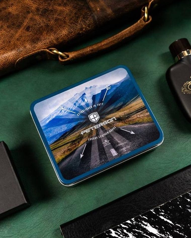 Portfel, czarny, skórzany, RFID, Peterson