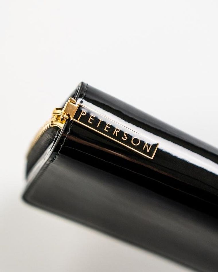 Portfel, czarny, skórzany, RFID, Peterson