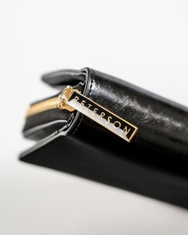 Portfel, czarny, skórzany, RFID, Peterson