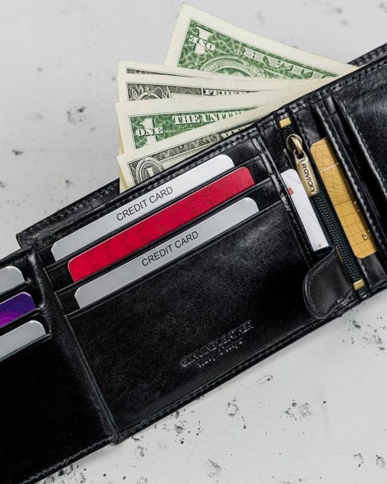 Portfel, czarny, skórzany, RFID, Rovicky