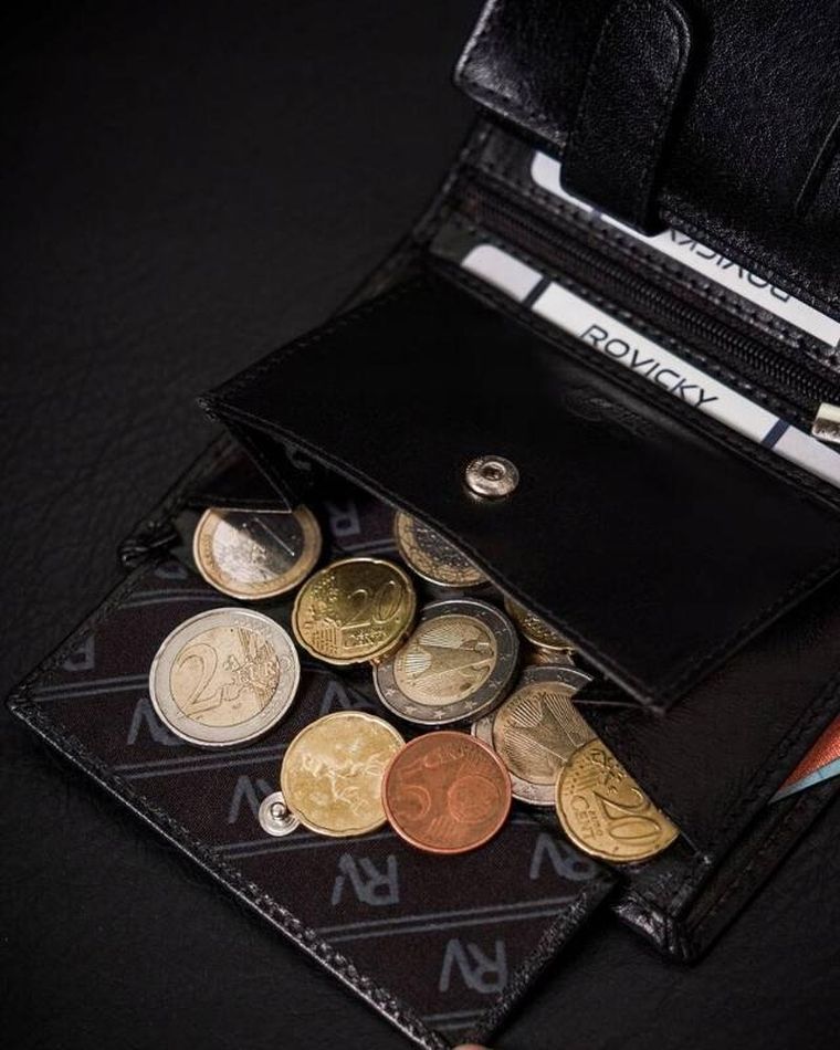 Portfel, czarny, skórzany, RFID, Rovicky