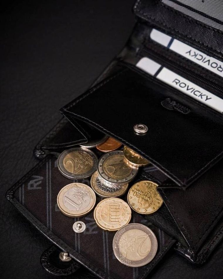 Portfel, czarny, skórzany, RFID, Rovicky