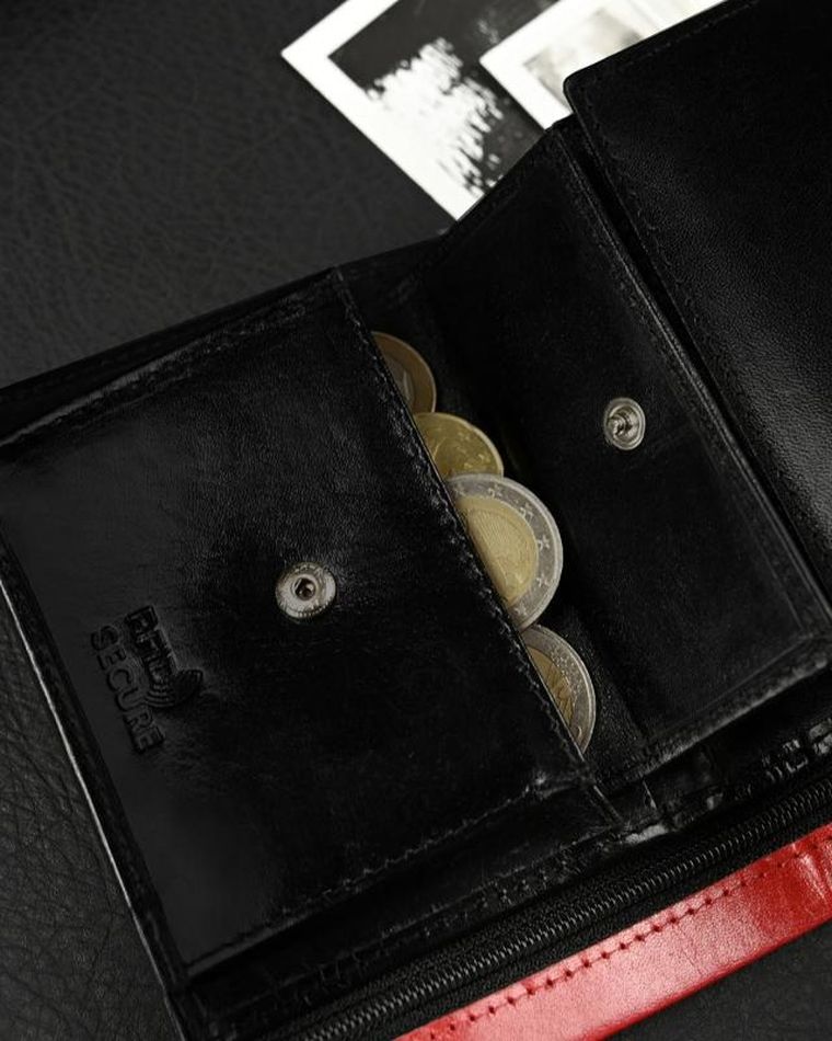 Portfel, czarny, skórzany, Ronaldo