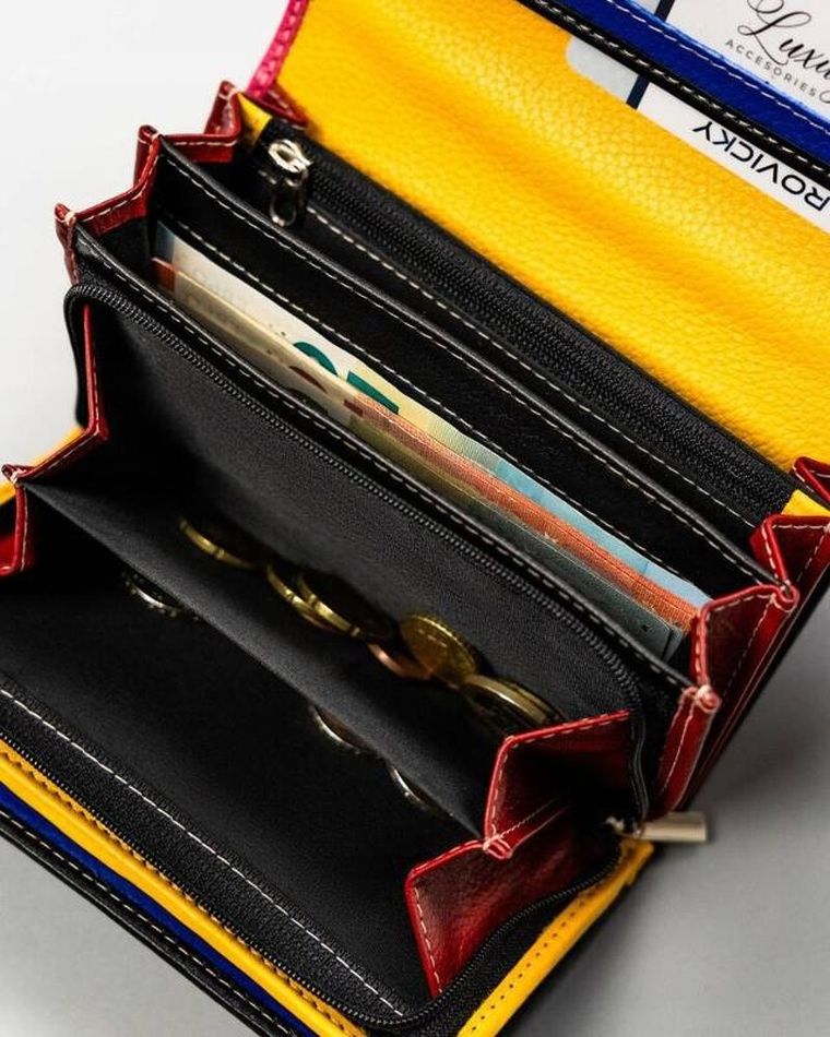 Portfel, czarny, skórzany, Rovicky