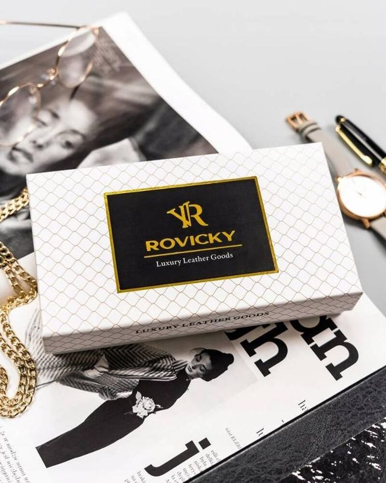 Portfel, czerwony, RFID, Rovicky