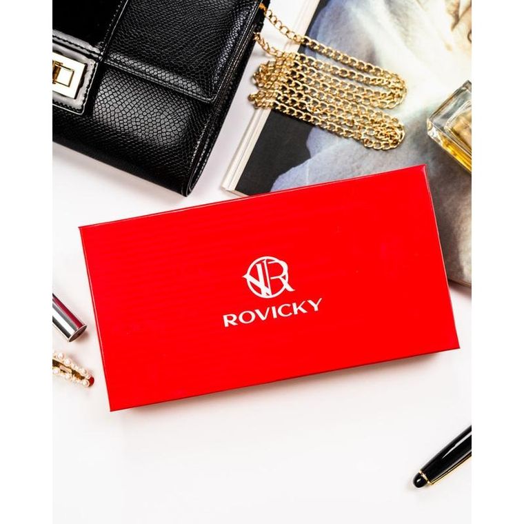 Portfel, czerwony, skóra ekologiczna, Rovicky