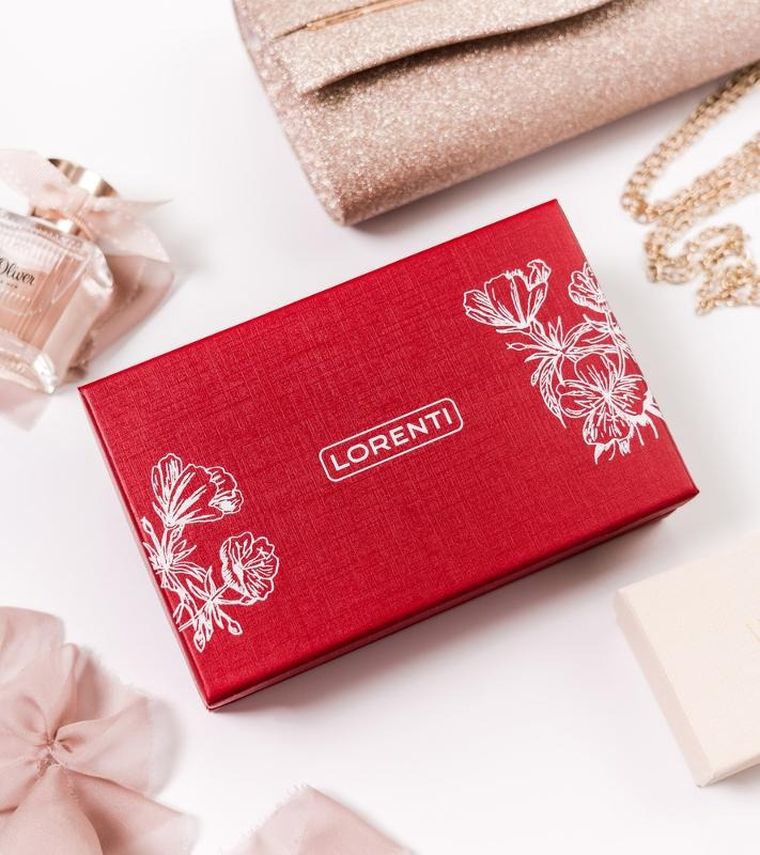 Portfel, czerwony, skórzany, RFID, Lorenti