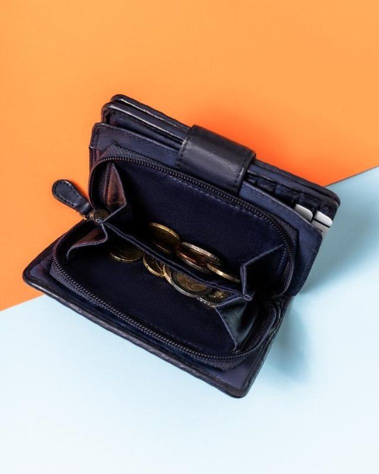 Portfel, granatowy, skórzany, RFID, Rovicky