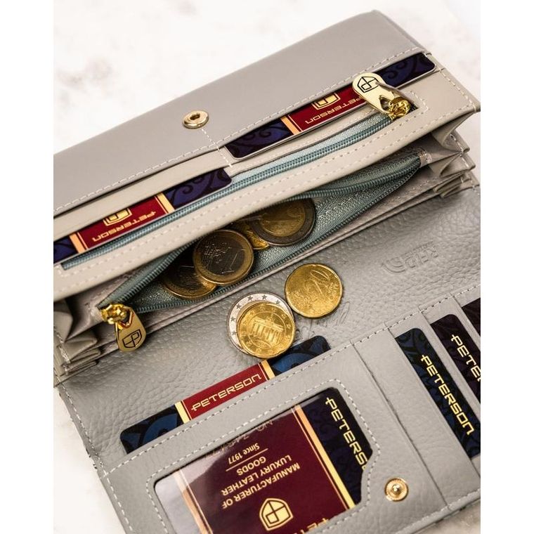 Portfel, mix, skórzany, Peterson