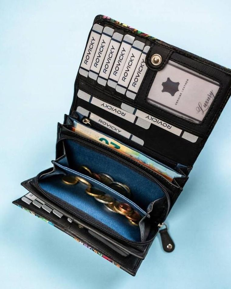 Portfel, mix, skórzany, Rovicky