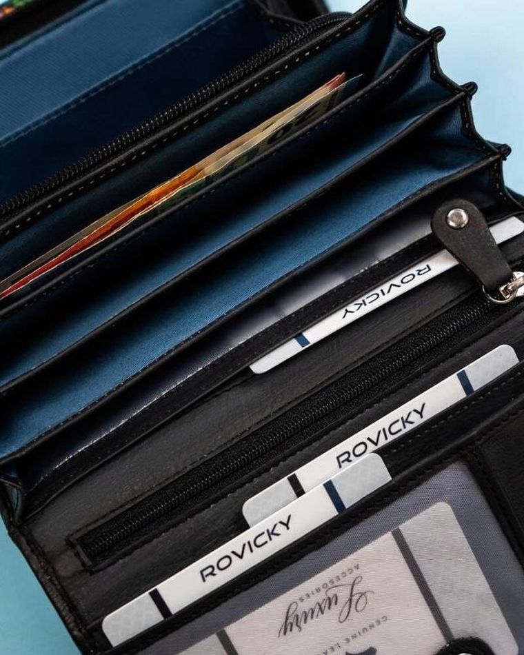 Portfel, mix, skórzany, Rovicky