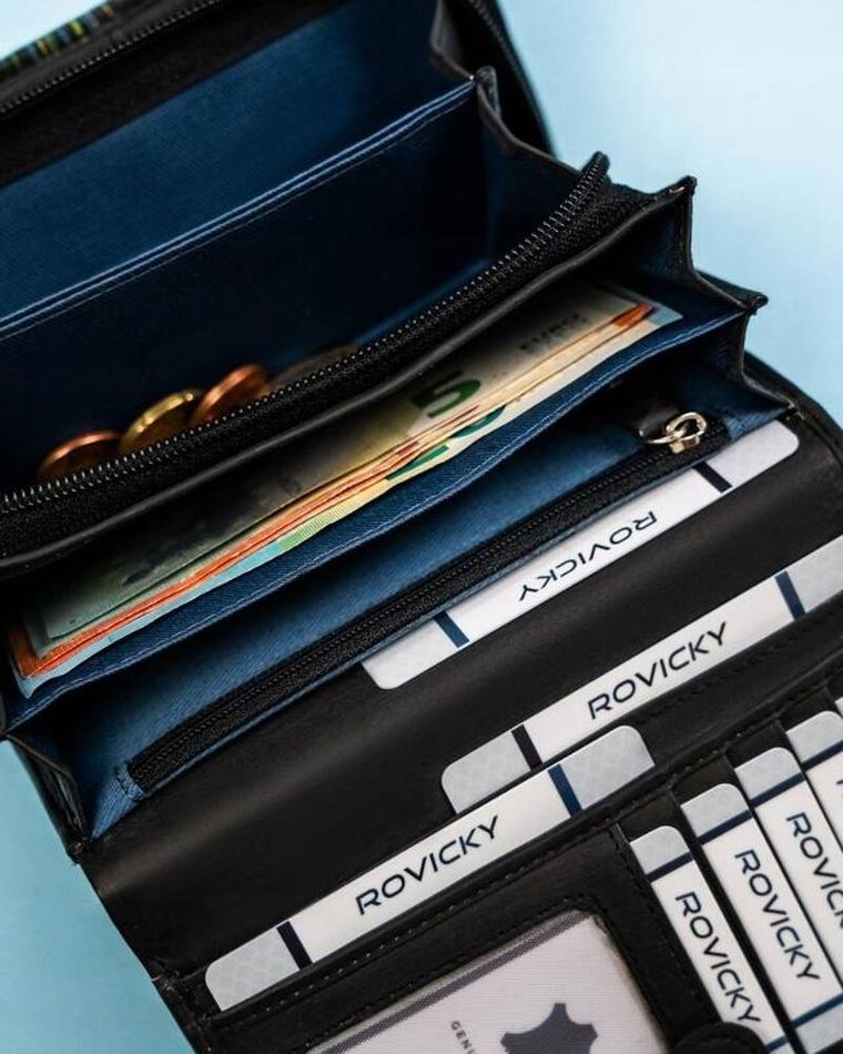 Portfel, mix, skórzany, Rovicky