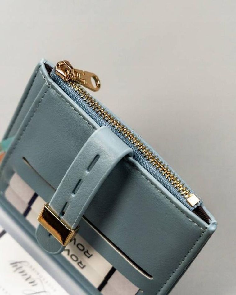 Portfel, niebieski, skóra ekologiczna, Cavaldi