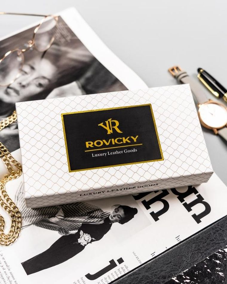 Portfel, różowy, skóra ekologiczna, Rovicky