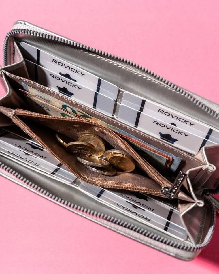 Portfel, srebrny, Rovicky