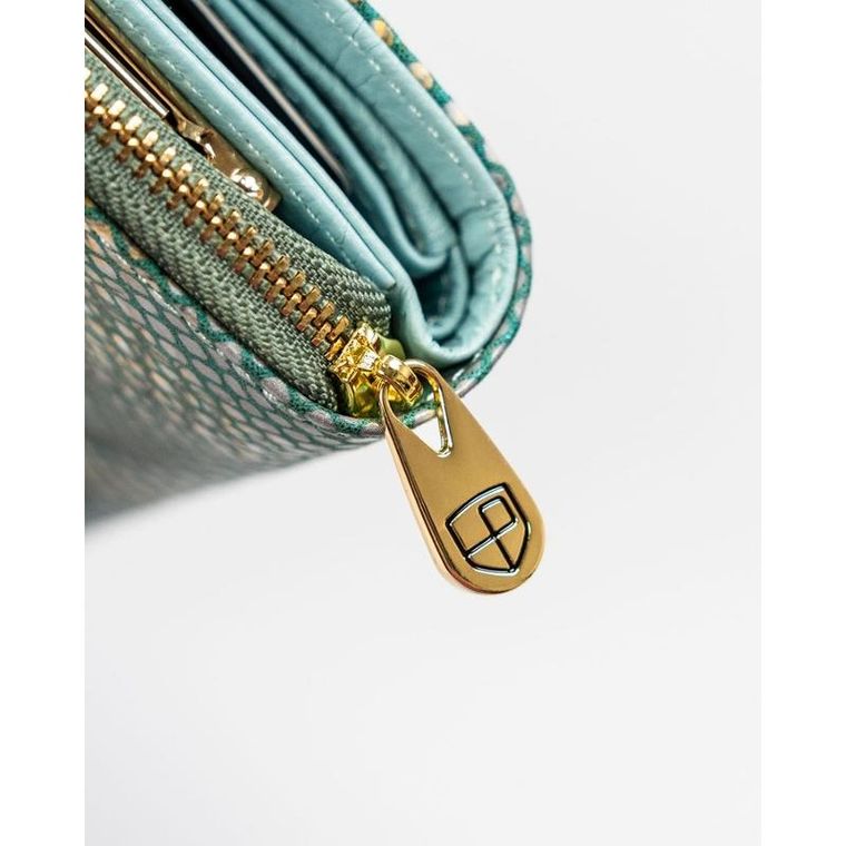 Portfel, zielony, skórzany, Petereson