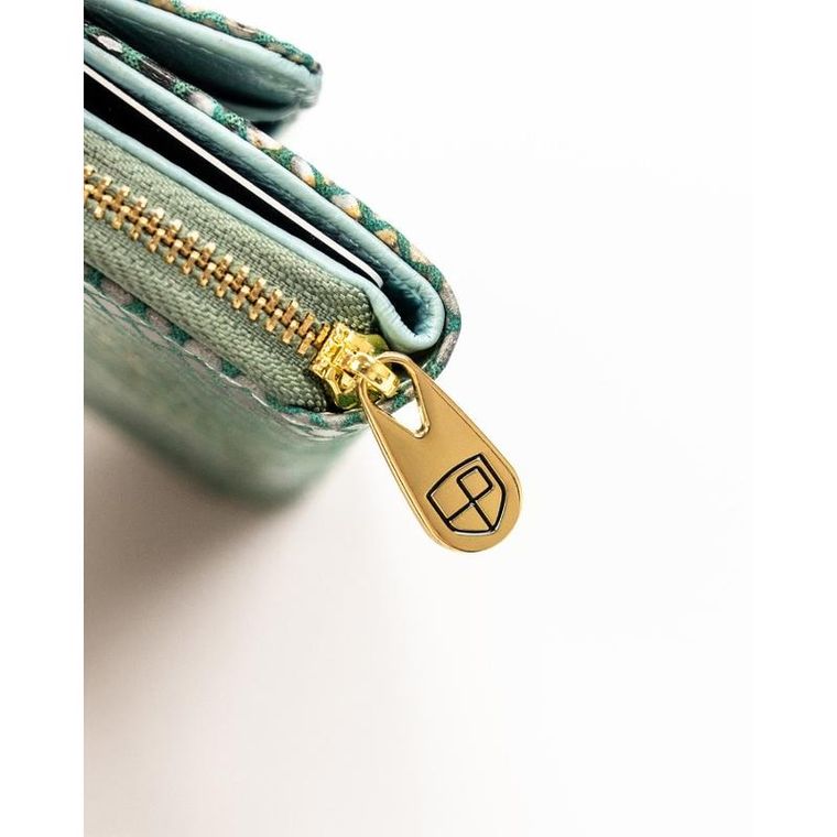 Portfel, zielony, skórzany, RFID, Peterson