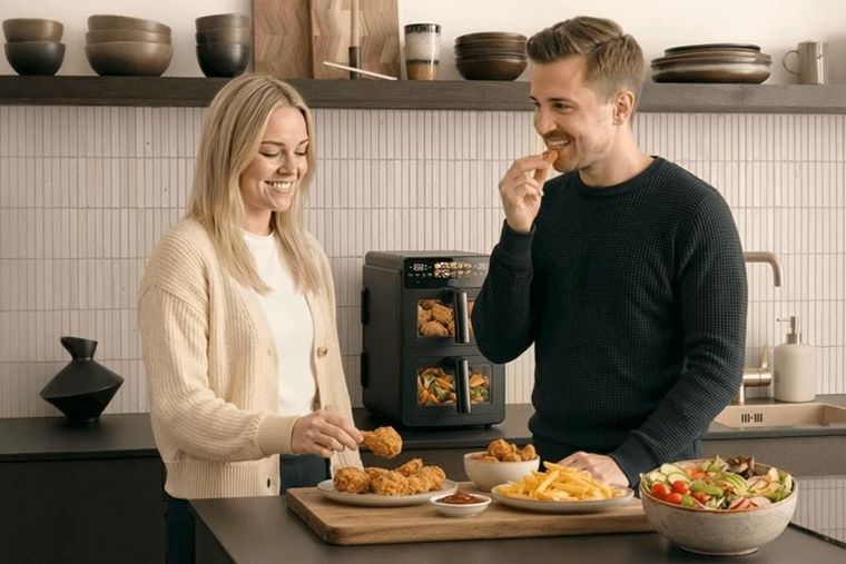 Promis, frytownica beztłuszczowa, pionowa, podwójna