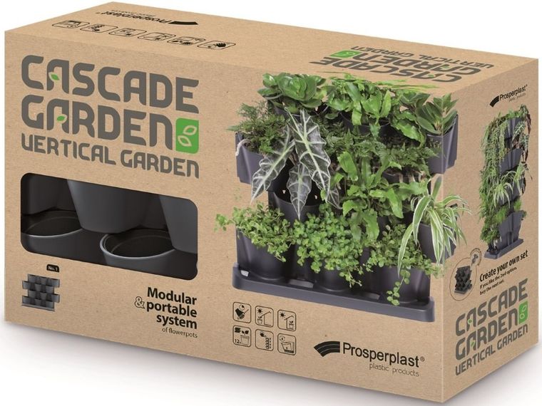Prosperplast, kwietnik ogród wertykalny stojący, antracyt