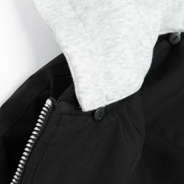 Przejściowa kurtka bomberka unisex z odpinanym kapturem NOWEAR