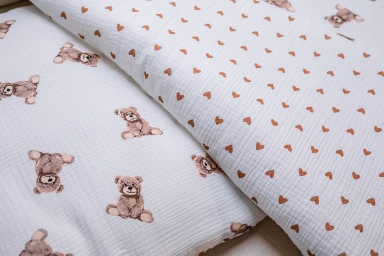 Pulp, Misie, 2-częściowy komplet pościeli, muślinowy, 135-100 cm