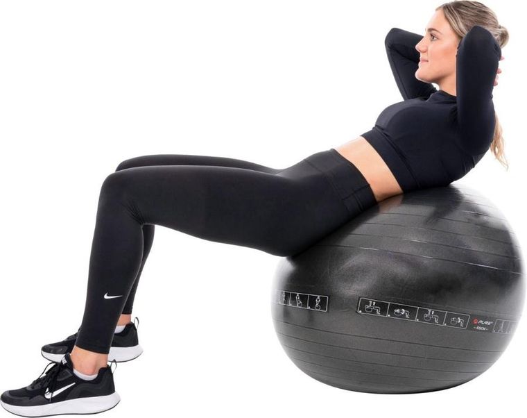 Pure 2 Improve, piłka do ćwiczeń fitness, czarna, 65 cm