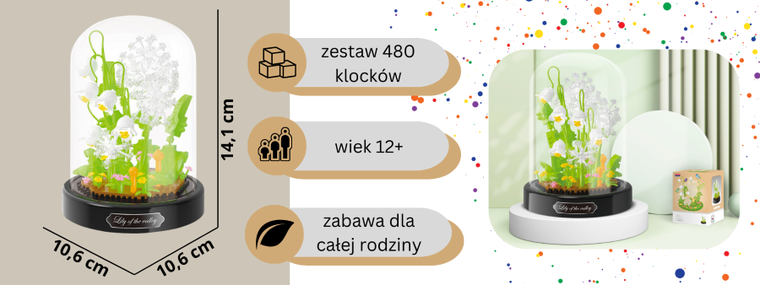 QBI, Konwalie, klocki konstrukcyjne, 480 elementów