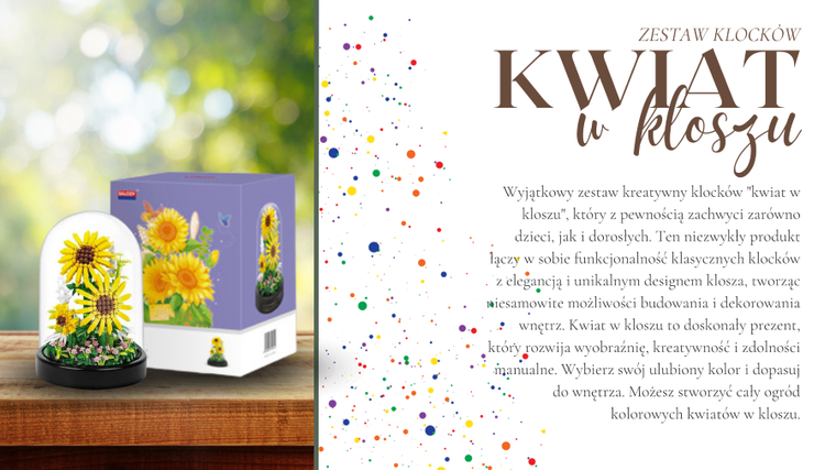 QBI, Słoneczniki na łące, klocki konstrukcyjne, 545 elementów